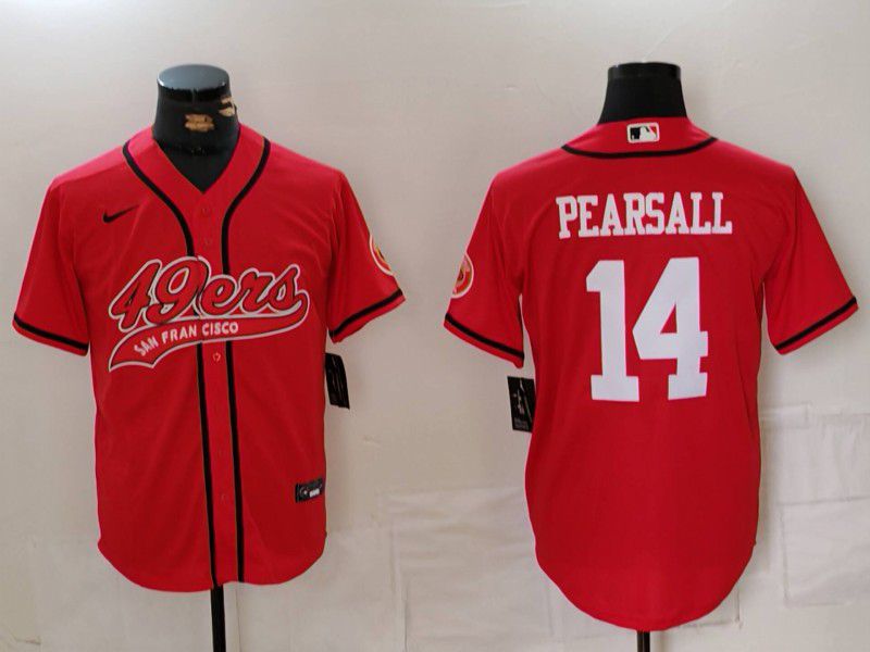 Men San Francisco 49ers #14 Pearsall Red Joint Name 2024 Nike Limited NFL Jersey style 1